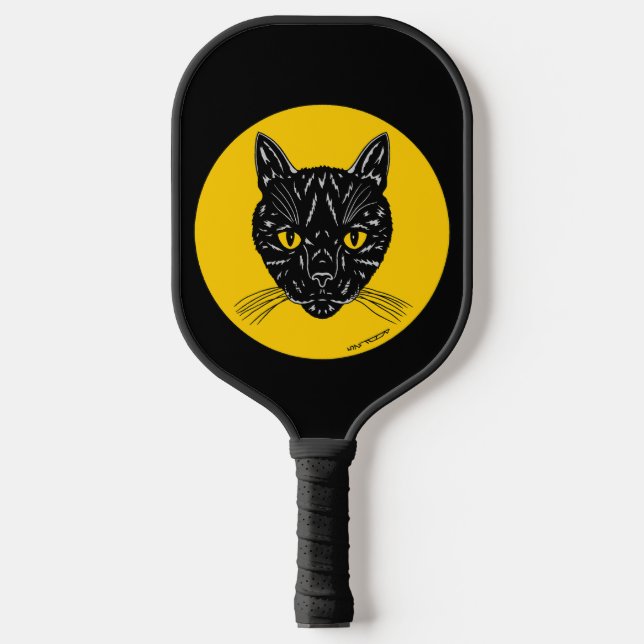 Raquette De Pickleball Tête de chat noir (Recto)