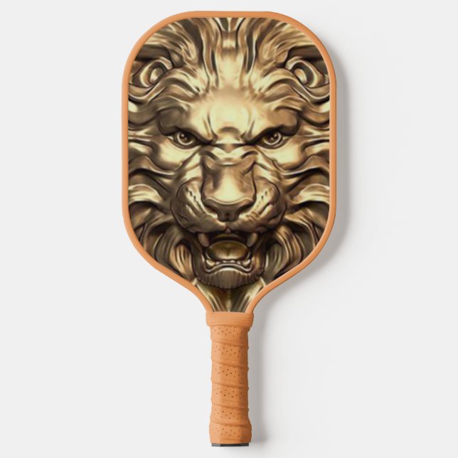 Raquette De Pickleball Tête de lion doré. Personnalisez (Recto)