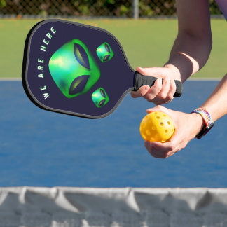 Raquette De Pickleball Têtes d'aliens "Nous sommes ici"