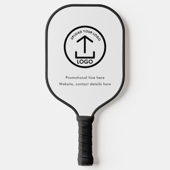 Raquette De Pickleball Texte du logo professionnel moderne blanc (Recto)