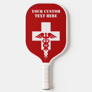 Raquette De Pickleball Texte personnalisé Médicale professionnel