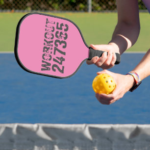 Raquette De Pickleball Texte usé et rayé Workout 247365 rose