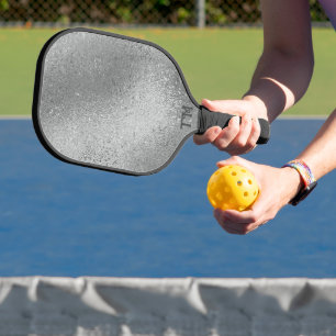 Raquette De Pickleball Texture argentée-grise chatoyante