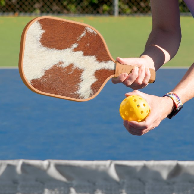 Raquette De Pickleball texture Brown et blanche de la vache (Insitu)