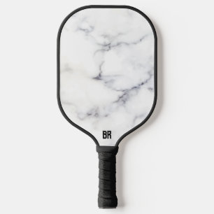 Raquette De Pickleball Texture de Marbre blanc personnalisée