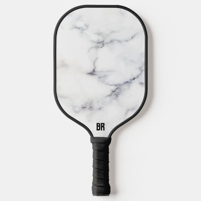 Raquette De Pickleball Texture de Marbre blanc personnalisée (Recto)
