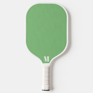 Raquette De Pickleball Texture verte minimaliste de l'âge Monogramme mode