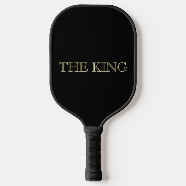 Raquette De Pickleball The King Black Gold Luxury Minimal Design (Recto)