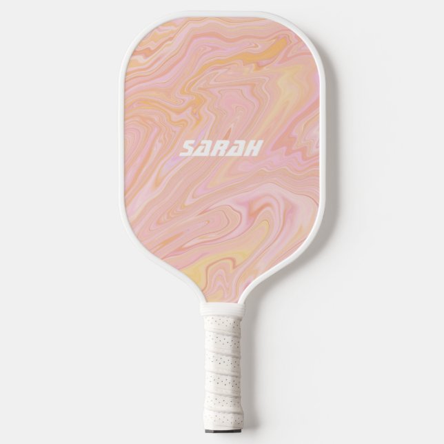 Raquette De Pickleball The Pink Tangerine Retro Pickleball Paddle (Recto)