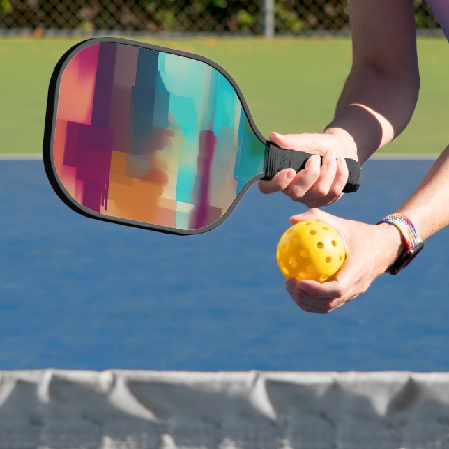 Raquette De Pickleball Tonalité rétro colorée mélange  (Insitu)