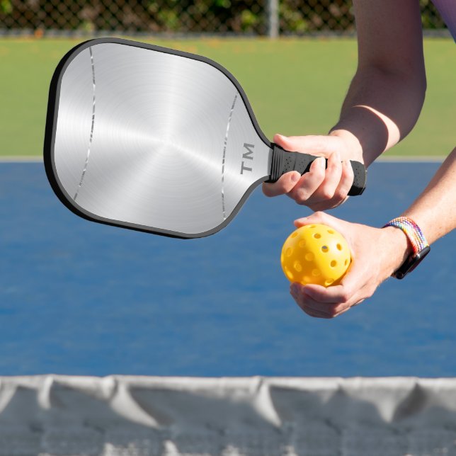 Raquette De Pickleball Tons argent arrière - plan, rayure argentée brilla (Insitu)