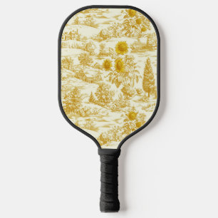 Raquette De Pickleball Tournesol Campagne Vintage Toile Jaune (2)
