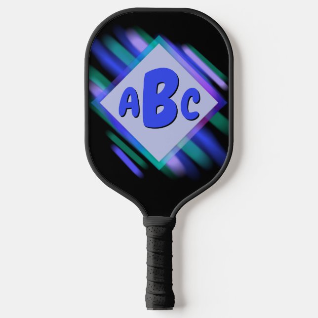 Raquette De Pickleball Toute 3 Lettre Initiale Monogramme Doux Peinture S (Recto)