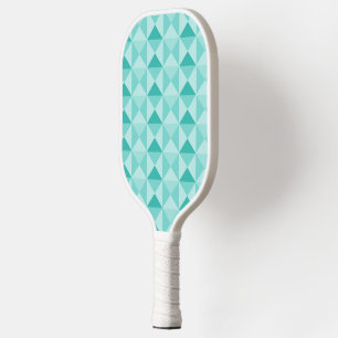 Raquette De Pickleball Triangles bleu aqua texturés