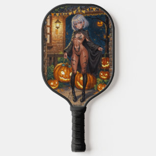 Raquette De Pickleball Trick or Treater, courageuse fille en costume d'Ha