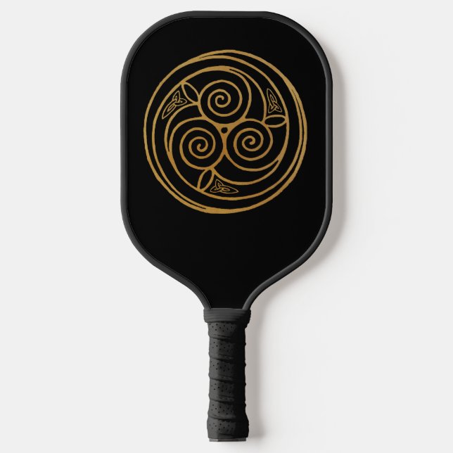 Raquette De Pickleball Triple Celtic Knot Swirl Mandala (Recto)