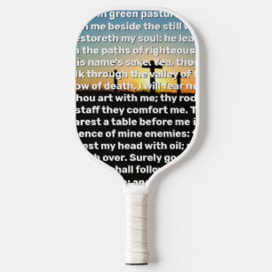 Raquette De Pickleball Trois Croix Psaume 23 Coucher de soleil