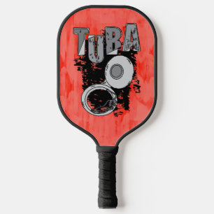 Raquette De Pickleball Tuba et texte esquissés
