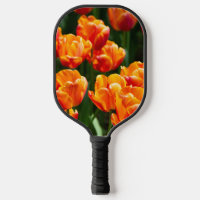 Tulipes orange vif dans le parc