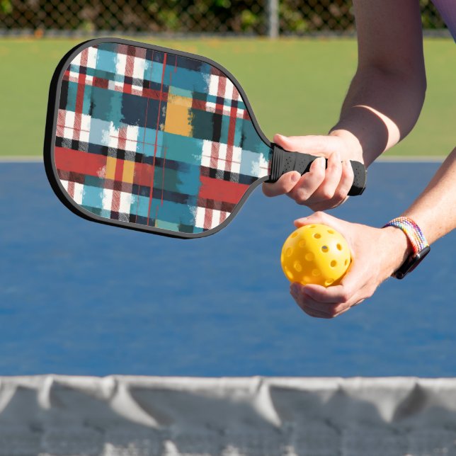 Raquette De Pickleball Turquoise rouge jaune blanc (Insitu)