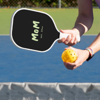 Raquette De Pickleball Typographie Vert Menthe pour Maman Moderne