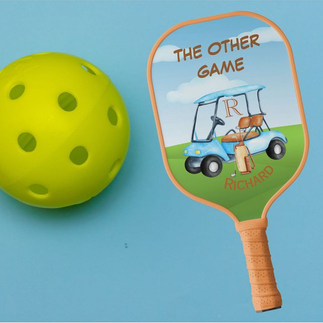 Raquette De Pickleball Un Amusant Golf Guy Joue Aussi (Créateur téléchargé)