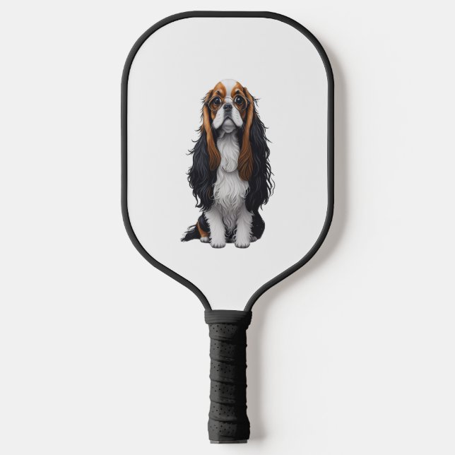 Raquette De Pickleball Un chien mignon, le roi Charles Spaniel (Recto)