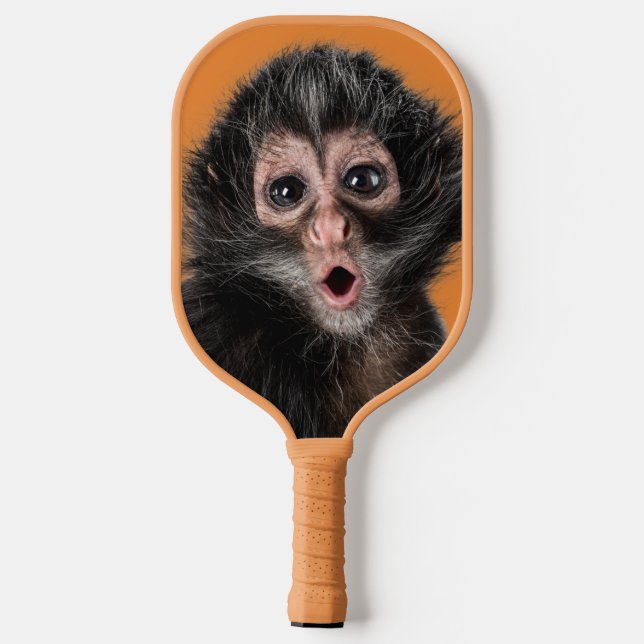 Raquette De Pickleball Un singe étonné et amusant avec deux expressions (Verso)