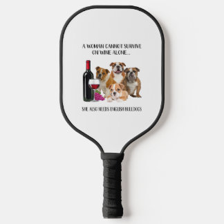 Raquette De Pickleball Une Femme Ne Peut Survivre Sur Le Vin Seul Le Vin 