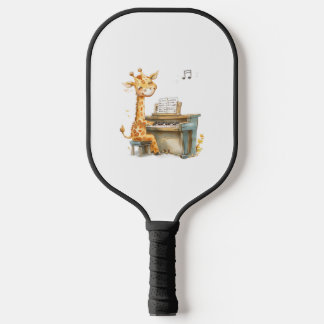 Raquette De Pickleball Une Jolie Giraffe Bébé Joue La Guitare