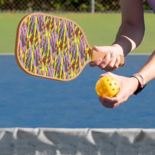 Raquette De Pickleball une motif très colorée avec beaucoup de co
