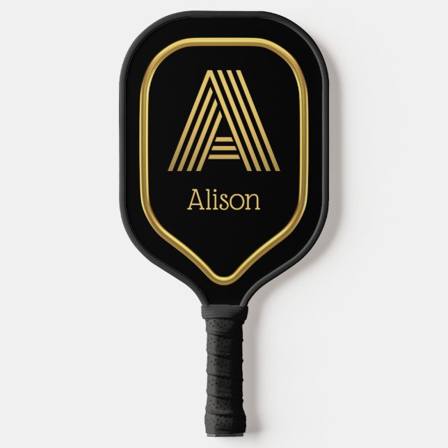 Raquette De Pickleball Une Pagaie De Pickleball Initiale En Or (Recto)