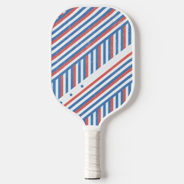 Raquette De Pickleball USA Patriotic Stars & Stripes Rouge Blanc & Bleu (Recto)