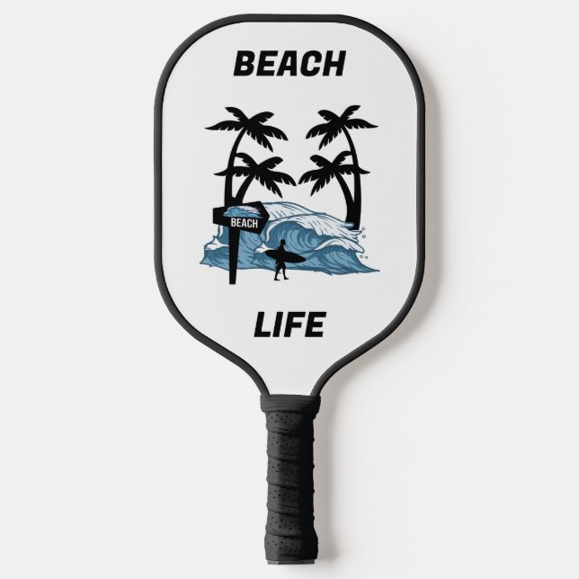 Raquette De Pickleball Vague de plage Funny (Recto)