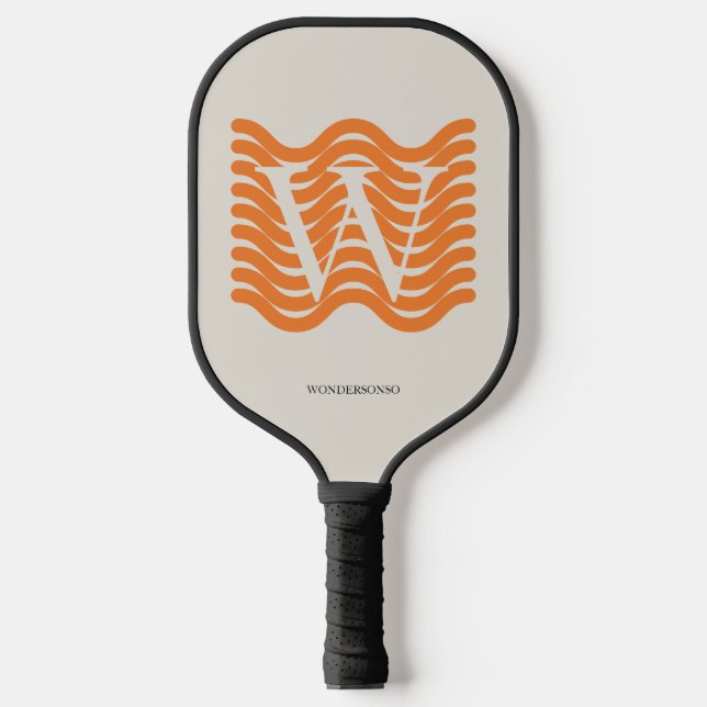 Raquette De Pickleball Vague orange pastel (Recto)