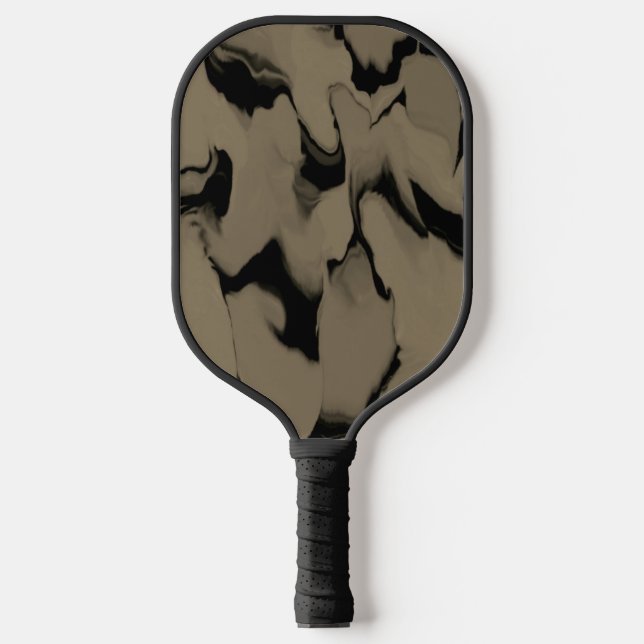 Raquette De Pickleball Vagues de Noir et Brown (Recto)