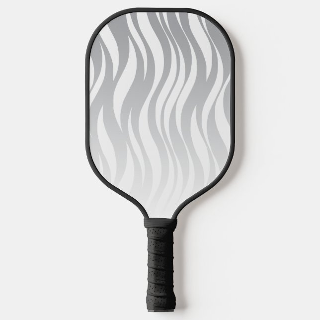 Raquette De Pickleball Vagues - Dégradé Argent Acier (Recto)