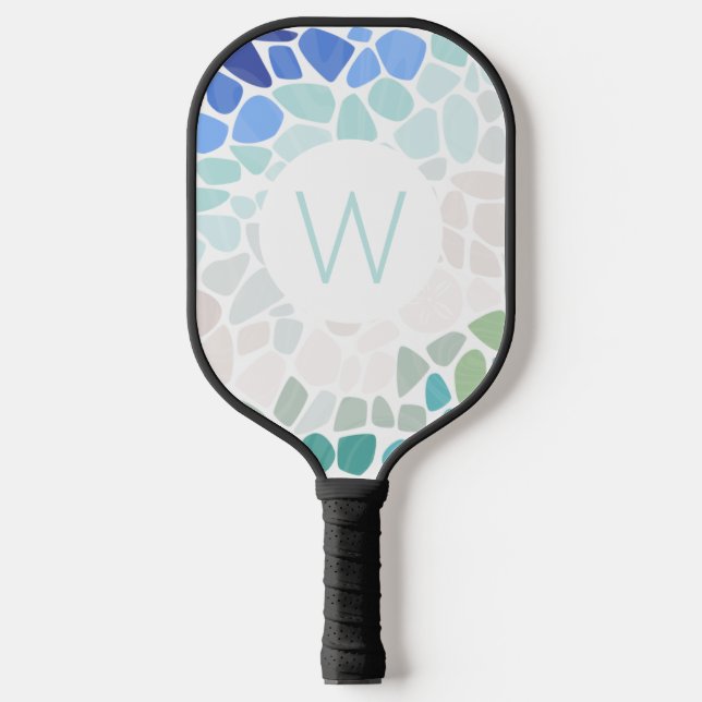Raquette De Pickleball Verre de mer coloré (Recto)
