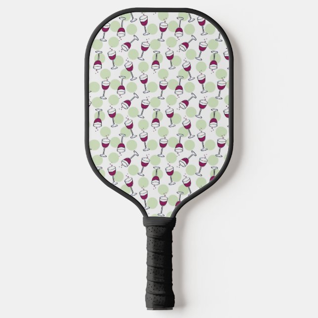 Raquette De Pickleball Verre rouge Illustration Motif Design (Recto)