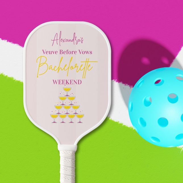 Raquette De Pickleball Veuve avant les Voeux Week-end d'enterrement de vi (Créateur téléchargé)