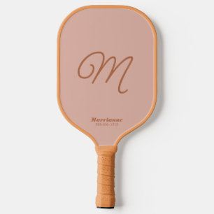 Raquette De Pickleball Vibes du désert de Terracotta Simple Script Initia