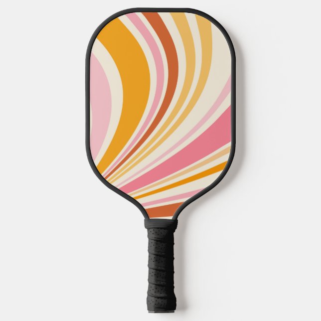 Raquette De Pickleball Vibes rétro colorées (Recto)