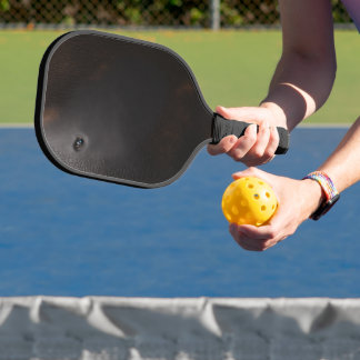 Raquette De Pickleball Vieux cuir noir surface plane luxe