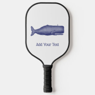 Raquette De Pickleball Vintage Baleine stylisée du 19ème siècle #1 en ble
