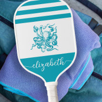 Vintage bleu turquoise de la plage nom de poulpe