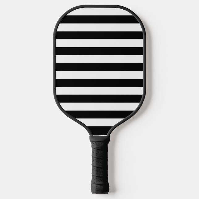 Raquette De Pickleball Vintage Classic rayures noir & blanc (Recto)
