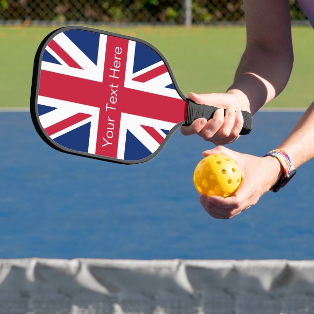 Raquette De Pickleball Vintage Personalized Union Jack (Insitu)