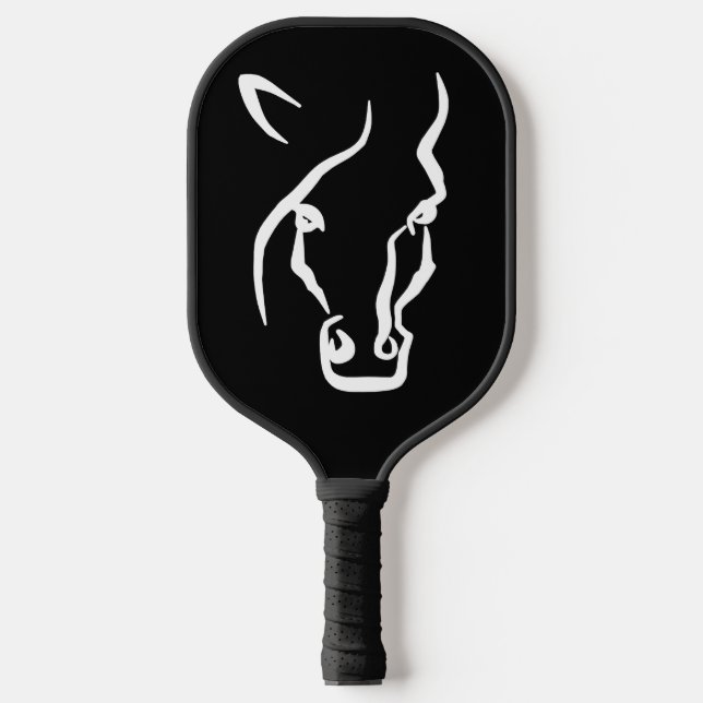 Raquette De Pickleball Visage de cheval blanc (Recto)