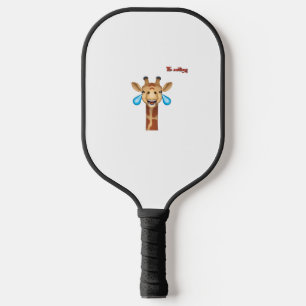 Raquette De Pickleball visage de girafe en pleurs émotionnels
