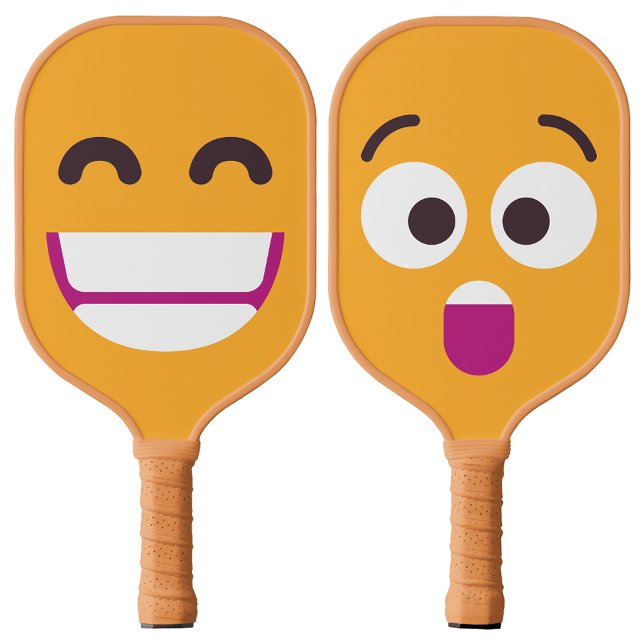 Raquette De Pickleball Visage en poutre + Visage étonné Couleurs personna (Créateur téléchargé)